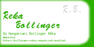 reka bollinger business card